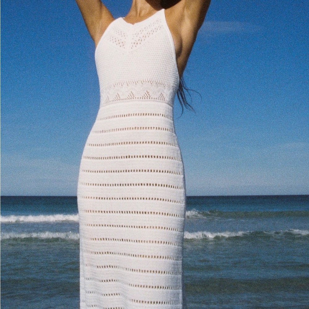 Zara Knit White Dress